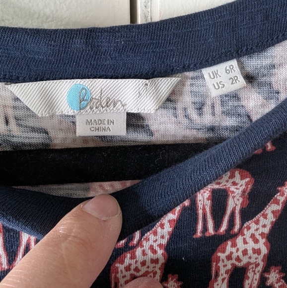Boden Georgia Giraffe T-shirt Dress sz 2 - Picture 4 of 7